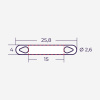 el523015040 | Маркер продеваемый PM-0-15x4 W белый (рул. 3000 шт.), Elegir