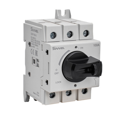 SDP100-3 | Выключатель-разъединитель, 100 А, 3Р, ручка прямого монтажа с блокировкой, Sinvel