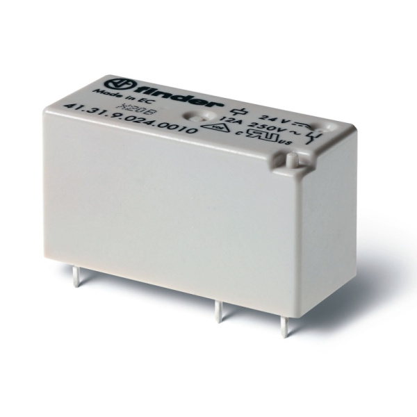 413190240010 | Миниатюрное низкопрофильное реле, серия 41, 24В DC, 12А, 1CO, Finder