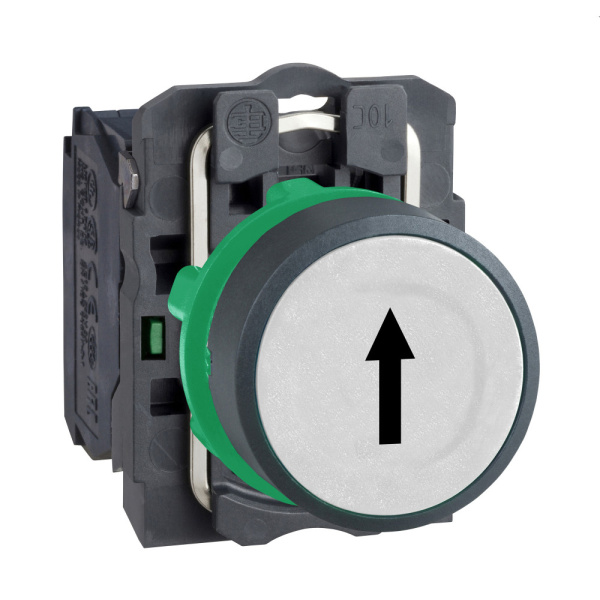 XB5AA3341 | Кнопка без подсветки, с возвратом, 1НО, белая, Schneider Electric