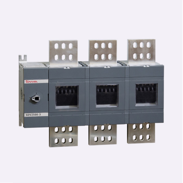 SDV2500-3SH | Выключатель-разъединитель, 2500 А, 3Р, видимый разрыв, межпол расст 140мм, шток 280мм, Метал ручка, Sinvel