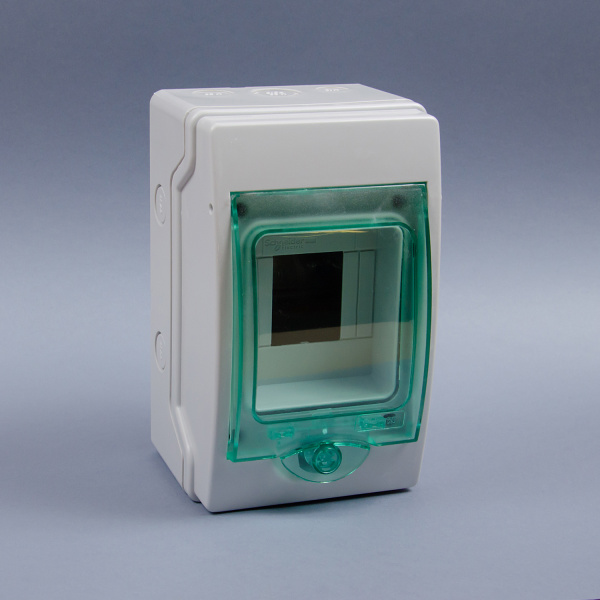 13976 | Щит навесной Mini Kaedra IP65, 4 модуля, 1 ряд, Schneider Electric