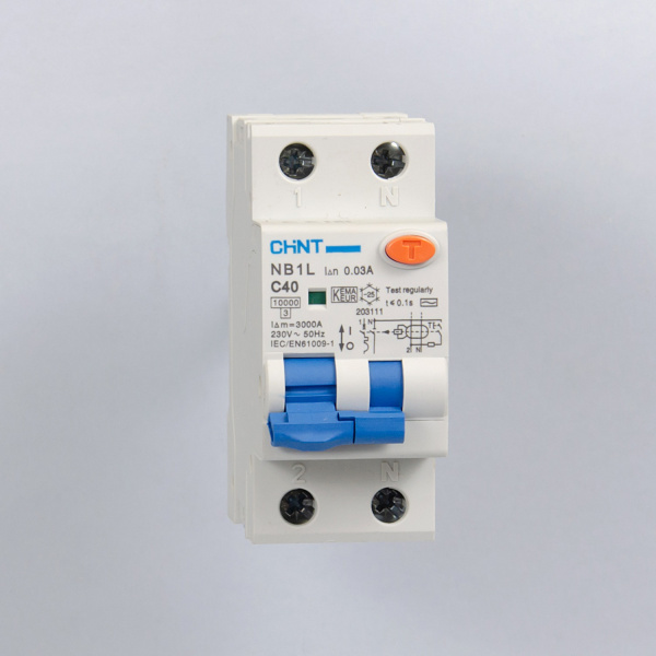 203111 | АВДТ NB1L 1P+N C40 30мА тип AС 10кА, электромеханический, Chint