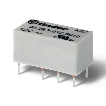 302290240010 | Субминиатюрное двухрядное реле,серия 30, 24В DC, 2А, 2CO, Finder