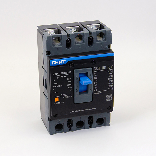 131365 | Автоматический выключатель NXM-250S/3P 160А 36кА, Chint
