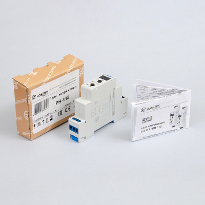 РН-118 | Реле напряжения однофазное 18мм с вольтметром, Новатек