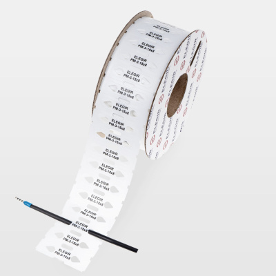 el523315080 | Маркер продеваемый PM-3-15x8 W белый (рул. 2100 шт.), Elegir