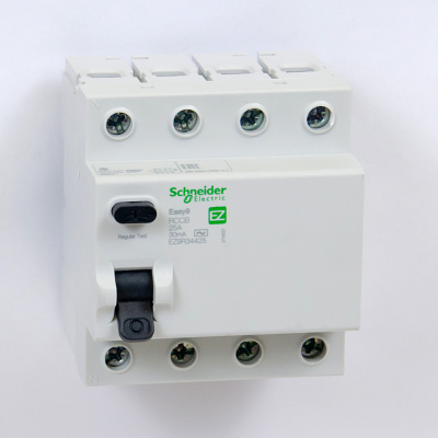 EZ9R34425 | УЗО, серия Easy9, 3p+N, 25А, 30мА, тип AC, Schneider Electric