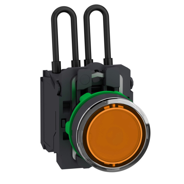 XB5AW25B5 | Кнопка с подсветкой 24В AC/DC, с возвратом, оранжевая, Schneider Electric