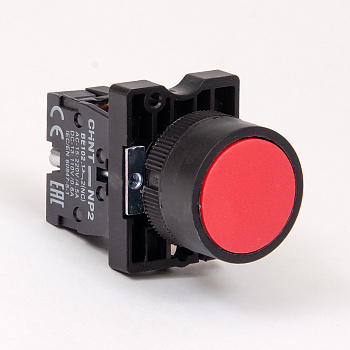 574089 | Кнопка NP2-EA42 красная 1НЗ, IP40 пластик, Chint