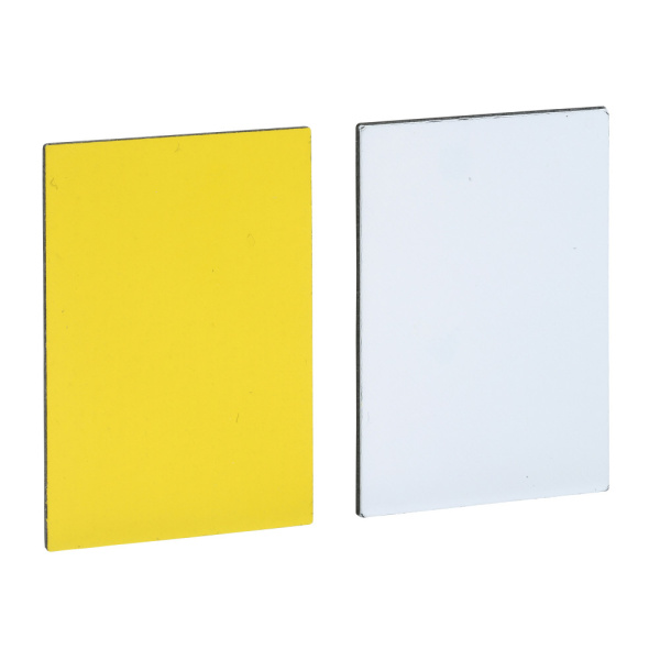 ZBY5102 Шильдик для маркировки, белый/желтый, 18x27мм, Schneider Electric 