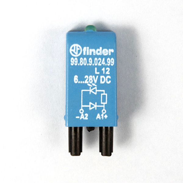 9980902499 | Зеленый LED + диод (+ A1); 6...24В DC, Finder