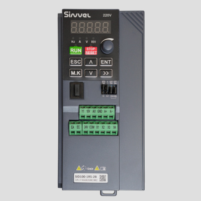 SID100-1R5-2B | Преобразователь частоты SID100, 1,5кВт - 150%, 1ф/3ф 220В, тормозной модуль, Sinvel