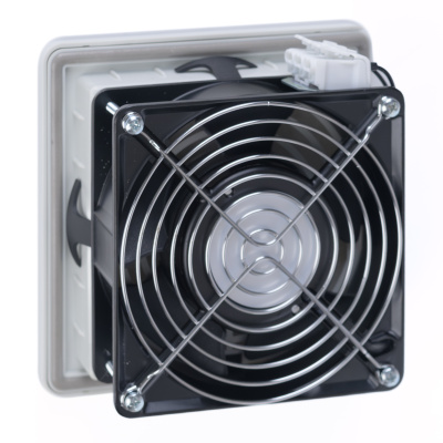 Вентилятор с фильтром 96 м3/ч, 230В AC, Slide 150х150мм, вырез 125x125мм, RAL7035