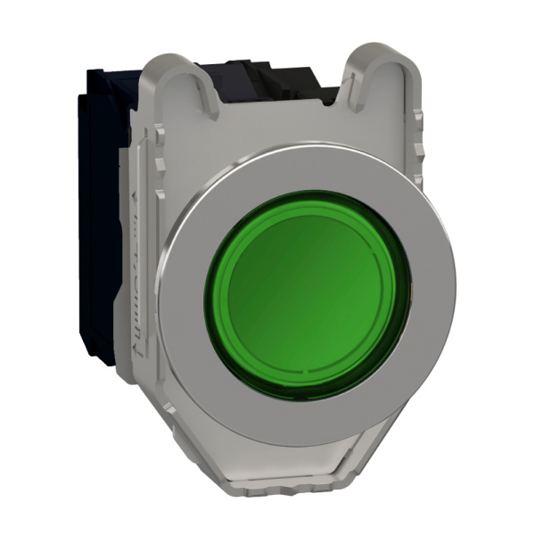 XB4FW33M5 | Кнопка с подсветкой 230В AC с возвратом, зелёная, 1НО+1НЗ, Schneider Electric