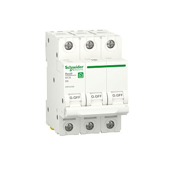 R9F02306 | Автоматический выключатель кривая B 6А 3P 6кА, Schneider Electric