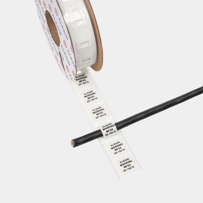 21510610 | Маркер плоский MFSS-2X-10-15/1-W белый, длина маркера 15мм, Ø 10-5мм, до 16 кв.мм (рулон - 300 шт.), Elegir 