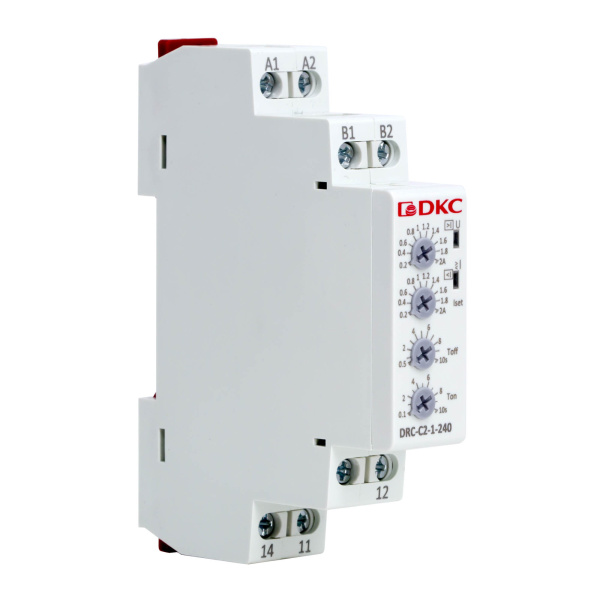 dkcDRC-C2-1-240 | Реле контроля тока, тип DRC, 0.2-2А, конфигурация контакта 1CO, 24-240 AC/DC, DKC