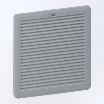 Вентилятор с фильтром 586 м3/ч, 230В AC, Slide 250х250мм, вырез 223x223мм, RAL7035