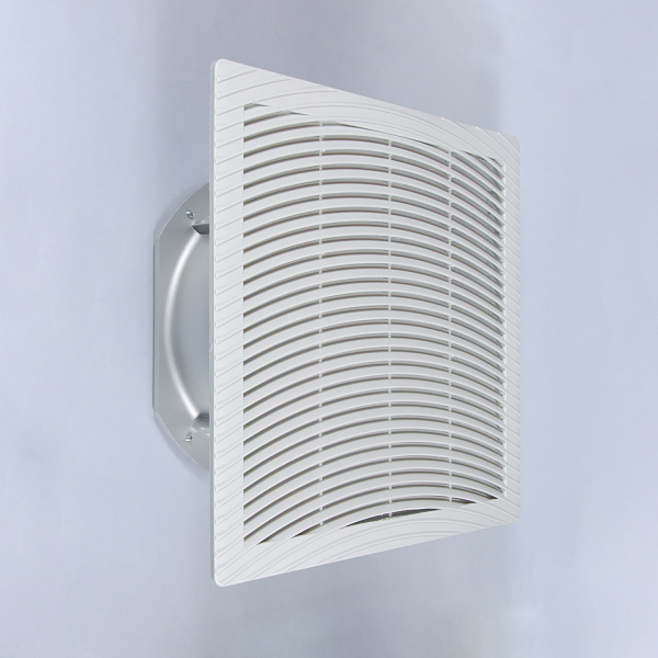 Вентилятор с фильтром 550/600 м3/ч, 220-240В AC, 50/60 Гц, 325х325мм, вырез 291x291мм, цвет RAL7035