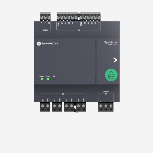 ZR1PP00BD2A | Интеллектуальное реле SR1; 24 VDC; 12 IO: 6 DI, 4 DO (реле); 2 AI; 1xRS485, Systeme Electric