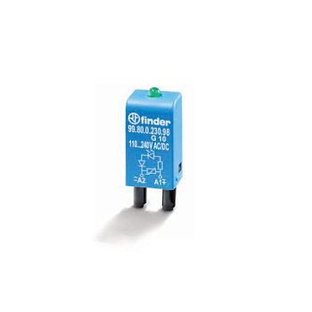 9980922099 | Зеленый LED + диод (+ A1); 110...220В DC, Finder
