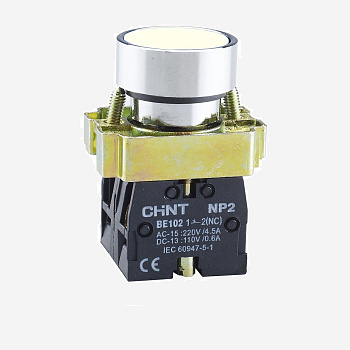 573954 | Кнопка управления NP2-BA11 без подсветки белая, 1НО, IP40, Chint
