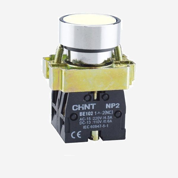 573954 | Кнопка управления NP2-BA11 без подсветки белая, 1НО, IP40, Chint