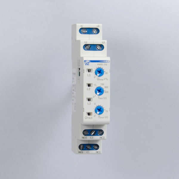 РНПП-312 | Реле контроля напряжения трёхфазное 2CO 5А, Новатек