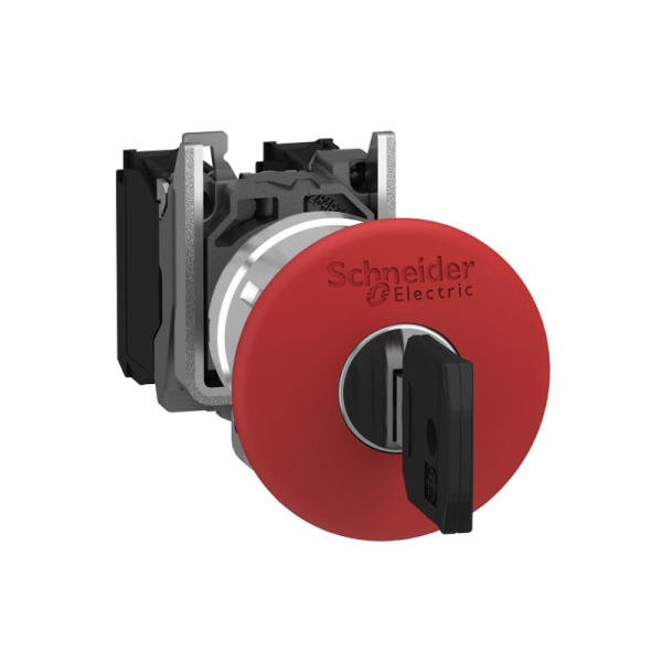 XB4BS9445 | Аварийная кнопка возврат ключом, красная, 1НО+1НЗ, Schneider Electric