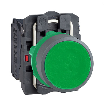 XB5AA35C0 | Кнопка без подсветки, с возвратом, 1НО+1НЗ, зелёная, C0, Schneider Electric