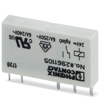 PC2961105 | Миниатюрное реле, серия PLC-RSC, 24В DC, 6A, 1CO, Phoenix Contact