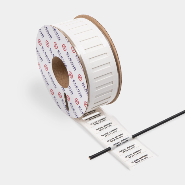 21504310  | Маркер плоский MFSS-2X-4-30/1-W белый, длина маркера 30мм, Ø 4-2, до 2,5 кв.мм (рулон - 900 шт.), Elegir 