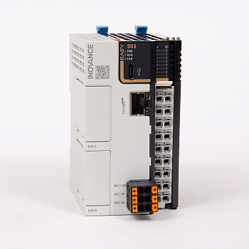 Easy501-0808TN | ПЛК Easy501, 8 входов PNP/NPN, 8 выходов NPN, 1x EtherCAT, 1x RS485, 1x USB, 8 сервоосей, Inovance