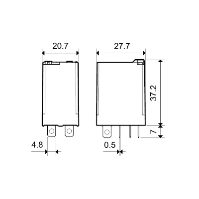 563290240090 | Силовое реле, серия 56, 24В DC, 12А, 2CO, Finder