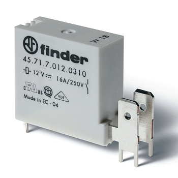 457170241310 | Миниатюрное реле, серия 45, 24В DC чувств., 16А, 1NO, Finder