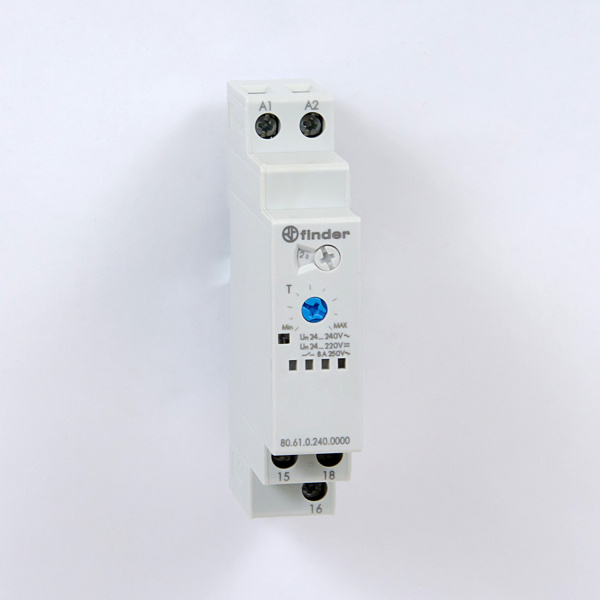 806102400000 | Таймер 80 серии, функция ВI, 1 СО, питание 24…240В АС/DC, Finder