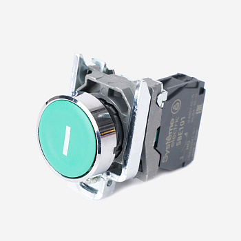 SB4BA3311 | Кнопка зелёная, металл, 1НО, маркировка "I", Systeme Electric