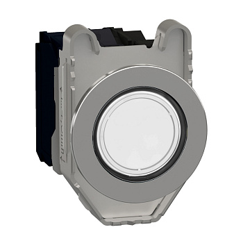 XB4FW31B5 | Кнопка с подсветкой 24В AC/DC с возвратом, белая, 1НО+1НЗ, Schneider Electric