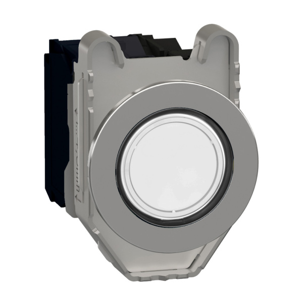 XB4FW31M5 | Кнопка с подсветкой 230В AC с возвратом, белая, 1НО+1НЗ, Schneider Electric