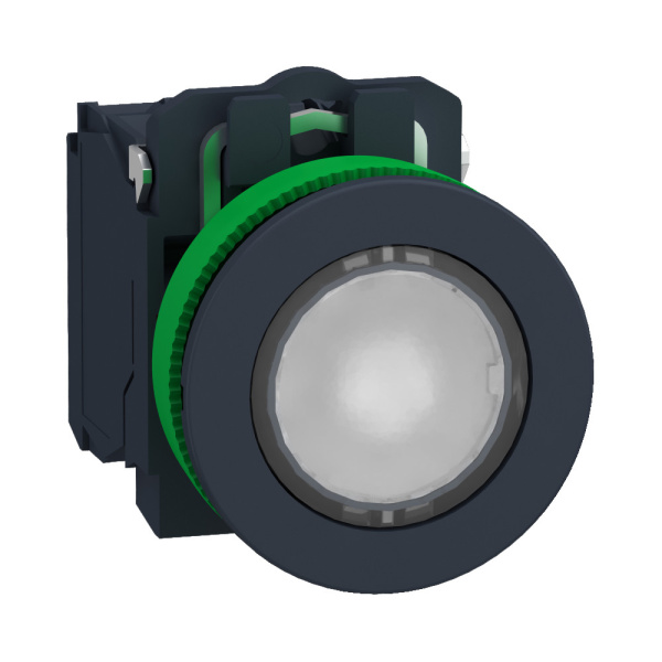 XB5FW31B5 | Кнопка с подсветкой 24В AC/DC, с возвратом, 1НО+1НЗ, белая, Schneider Electric