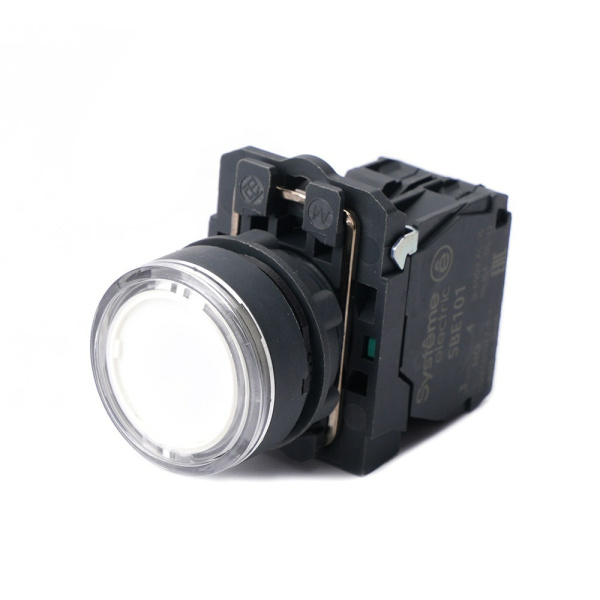 SB5AW31M1 | Кнопка белая, пластик, 230-240В AC, 1НО, Systeme Electric
