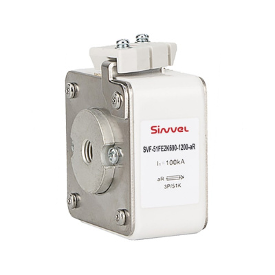 SVF-51FE1K690-500-aR | Предохранитель, 500 А, 690 В AС, aR, резьб соед, габ 1, высота 51 мм, Sinvel 