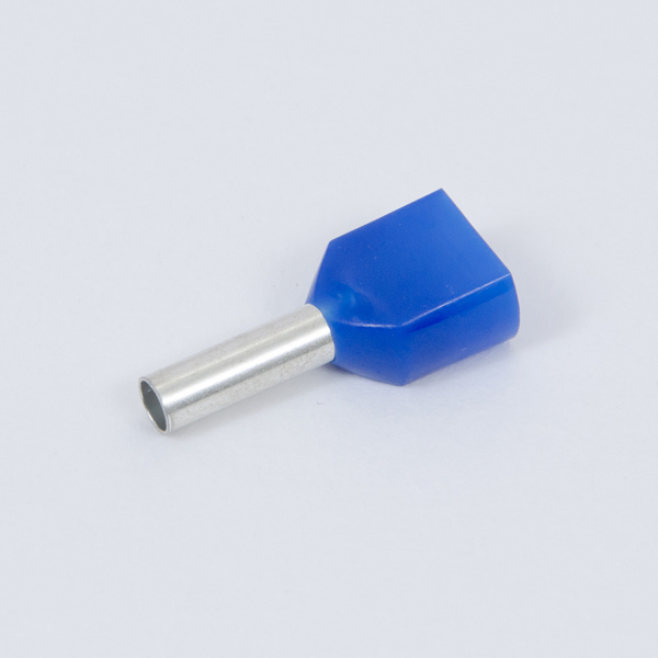 ID H 2.5/10/18x2 | Наконечник изолированный H 2.5/10/18,5x2, двойной, синий (уп.-100шт.), Clims