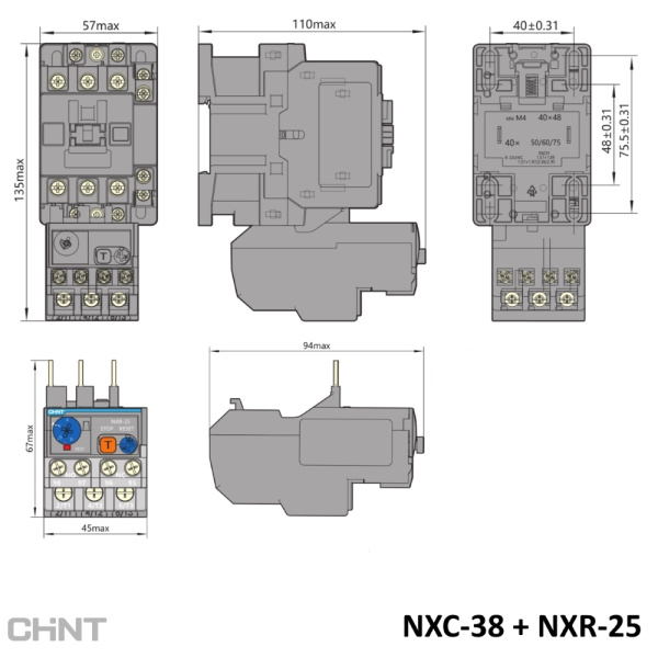 837119 | Тепловое реле NXR-25 17-25А, Chint