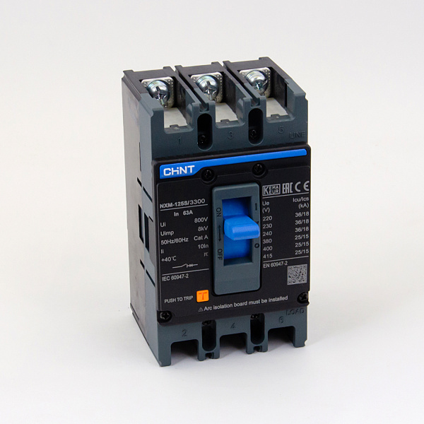 131360 | Автоматический выключатель NXM-125S/3P 63А 25кА, Chint