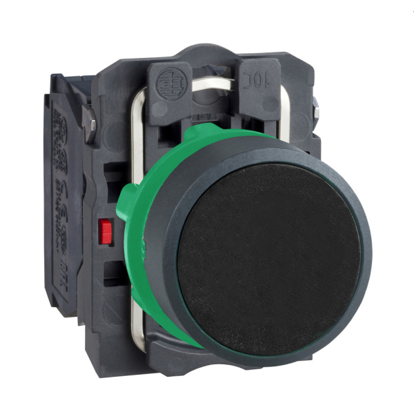 XB5AA25 | Кнопка без подсветки, с возвратом, 1НО+1НЗ, чёрная, Schneider Electric