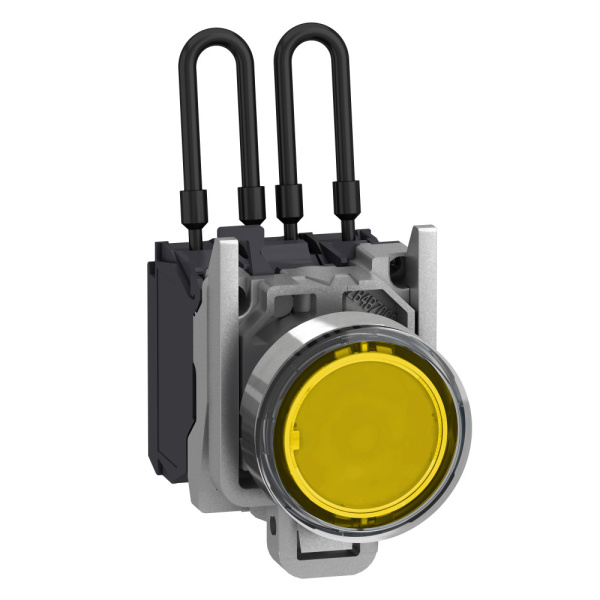 XB4BW28B5 | Кнопка с подсветкой 24В AC/DC с возвратом, прозрачная, Schneider Electric