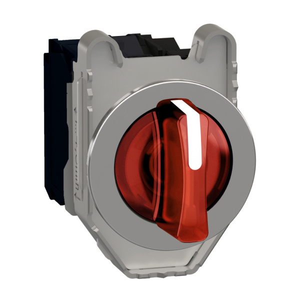XB4FK134B5 | Переключатель 3 положения, ± 45° с фиксацией, 1НО+1НЗ, красный, с подсветкой 24В AC/DC, Schneider Electric
