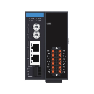 GR10-4DAE | Модуль расширения ведомый EtherCAT 4 аналоговых выхода, съемный пружинный зажим, Inovance
